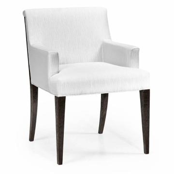 Geometric Transitional Upholstered Dining Arm Chair