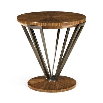 Toulouse Brass & Walnut Lamp Table