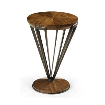 Toulouse Brass & Walnut Drinks Table