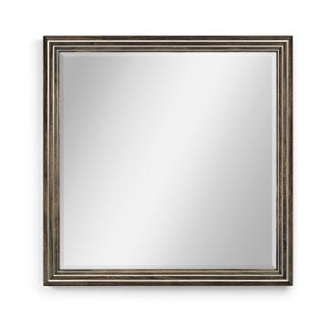 Grey Walnut Square Wall Mirror