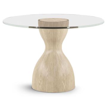 Seamount Oak Dining Table with Glass Top