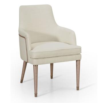 Shoal Linen Upholstered Dining Chair with Arms