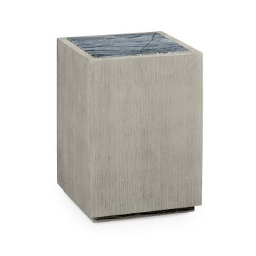 Square Navajo Sand End Table with a Light Marble Top
