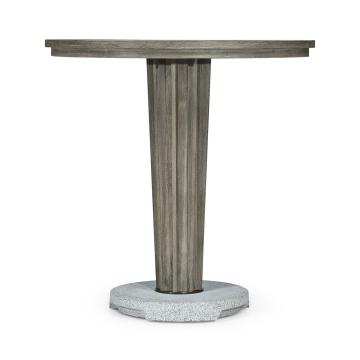 Hampton Round Outdoor Counter Table in Grey