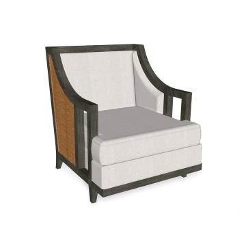 Hampton Grey & Tan Outdoor Armchair in COM