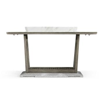 Hampton Rectangular Outdoor Bar Table in Grey