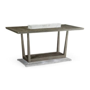 Hampton Rectangular Outdoor Counter Table in Grey