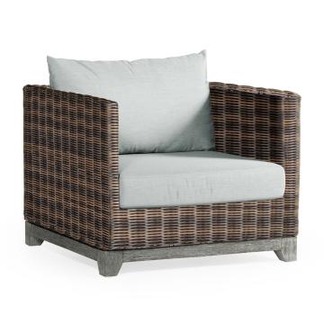 Hampton Rattan & Grey Outdoor Armchair in COM