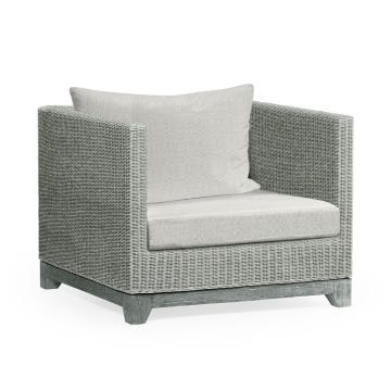 Hampton Rattan & Cloudy Grey Outdoor Armchair