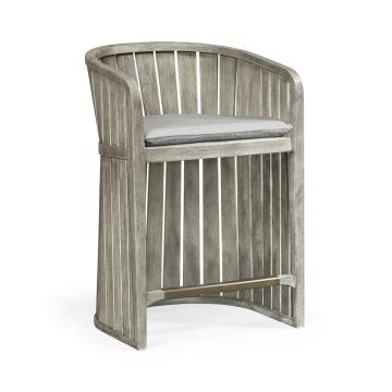 Slatted Sand Outdoor Counter Stool