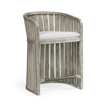 Slatted Sand Outdoor Counter Stool in COM