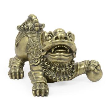 Foo Dog Ornament - Antique Brass