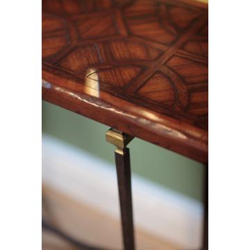 Argentinian Walnut Parquetry & Iron Console