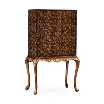Black Chinoiserie Drinks Cabinet