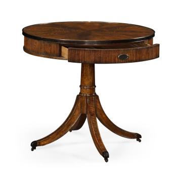 Drum Table with Reeded Edge