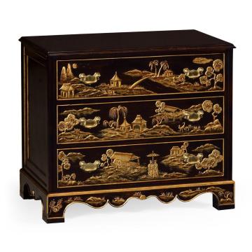 Chinoiserie style nightstand of drawer 