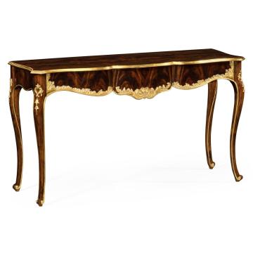 Console table with gilded carving