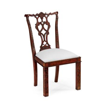 Chippendale Rococo Quatrefoil Side Chair