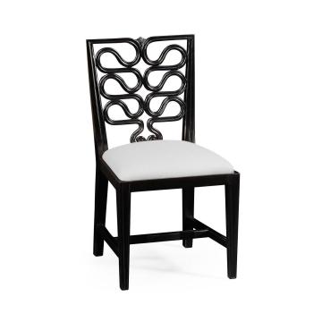 Dining Chair Serpentine in Formal Black - COM