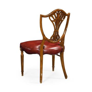 Dining Chair Shield Back Renaissance in Red Leather