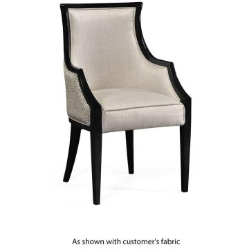 Dining Chair with Arms Smoked Grey Eucalyptus in COM