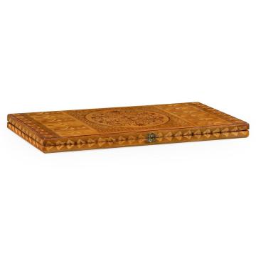 Backgammon Board Monarch - Floral Marquetry