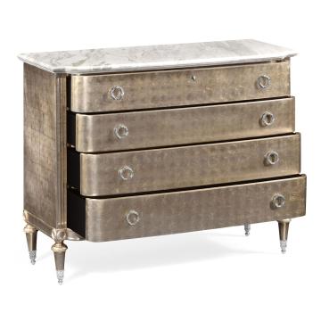 Jonathan Charles Chest of Drawers Silver Espresso