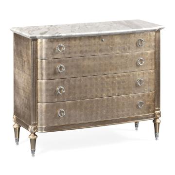 Jonathan Charles Chest of Drawers Silver Espresso
