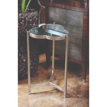 Accent Table Trefoil in Eglomise - Silver