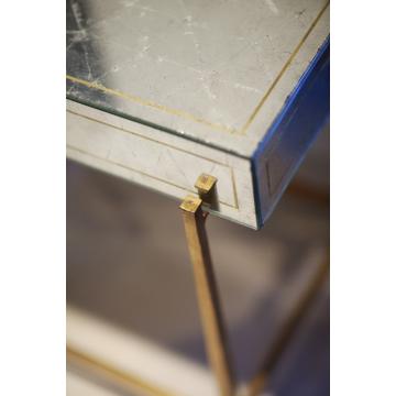 Side Table with Drawer Contemporary in Eglomise - Gilded