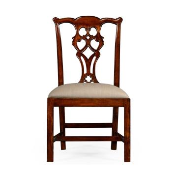 Jonathan Charles Chippendale style classic mahogany side chair 