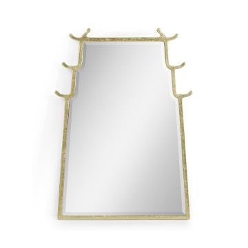 Asian Fusion Dorado Bronze Hanging Mirror