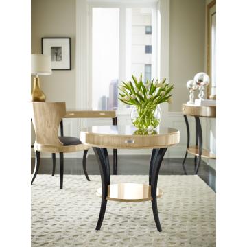 Dining Chair Klismos in Champagne - Cream Leather