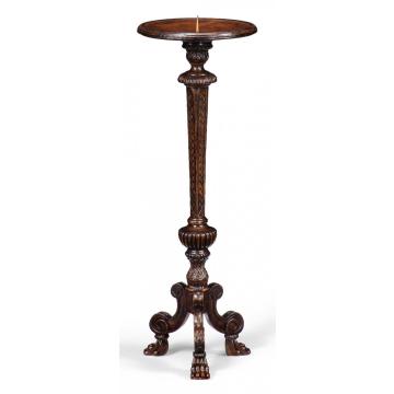 Tall Candle Stand Baroque in Tudor Oak