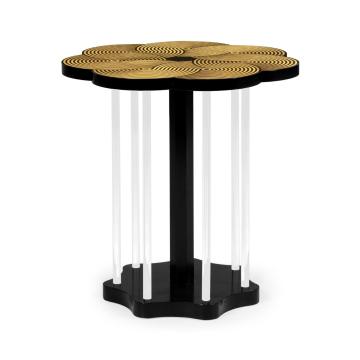 Lamp Table Floral Geometric