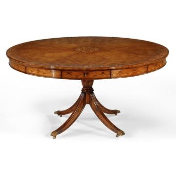 Round Dining Table Marquetry with Placemats