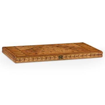 Backgammon Board Monarch - Seaweed Marquetry