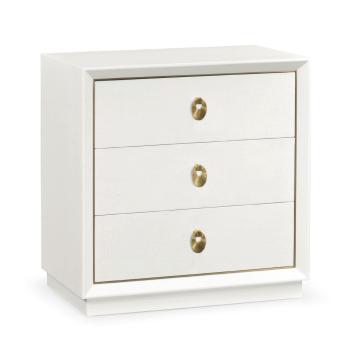 Small Chest of Three Drawers Crackle Ceramic Lacquer