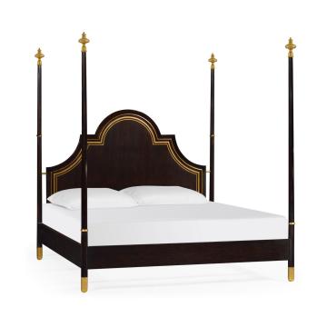 Super King Bed Palace Four Poster - Antique Gold