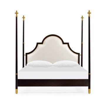 Four Poster Ebonised & Gilded UK King Bed