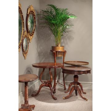 Oval Lamp Table Marquetry