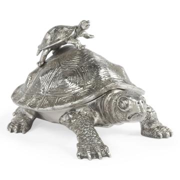 White Stainless Steel Turtle Container