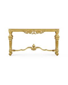 Console Table Baroque with Marble Top