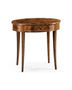 Oval mahogany lamp table