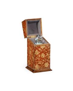 Single Glass Decanter & Red Chinoiserie Case