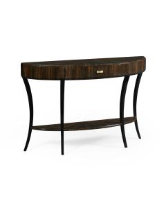 Large Demilune Console Table with Drawer