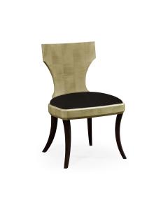 Dining Chair Klismos in Champagne - Brown Leather