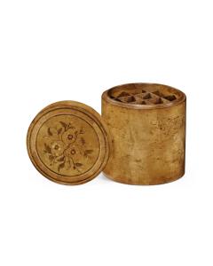 Cylindrical Burl Walnut Box