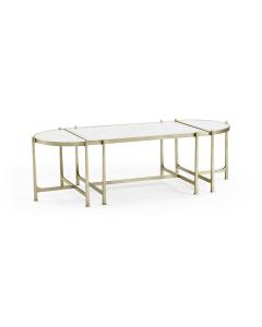 Bunching Coffee Table Trio Contemporary - Silver