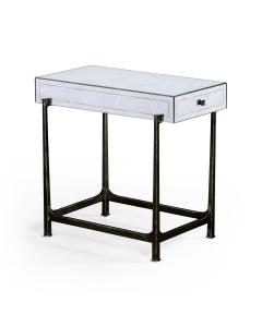 Side Table with Drawer Contemporary in Eglomise - Bronze